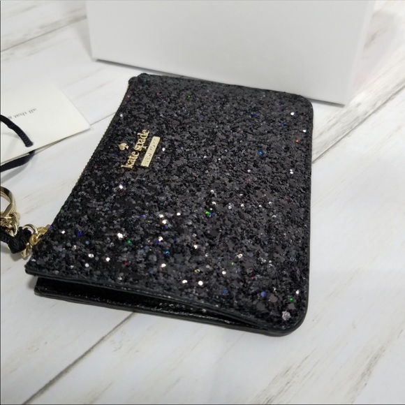 NWT Kate Spade Laurel Way glitter card holder - Picture 3 of 6